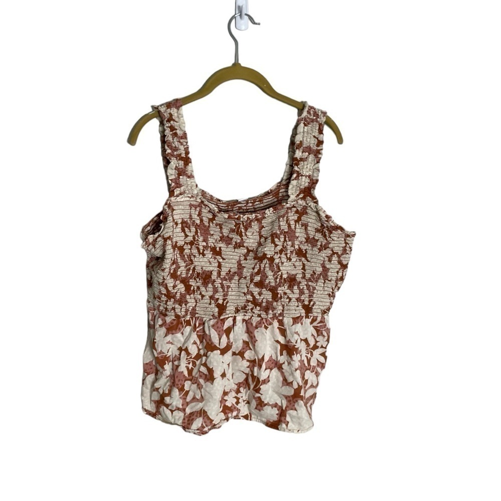 Old Navy Floral Ruched Tank XL
